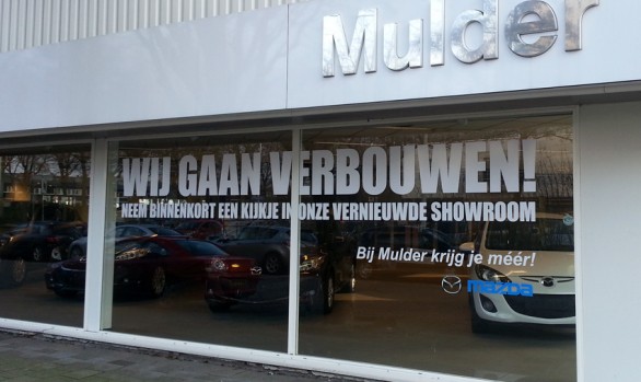 Raambelettering verbouwing
