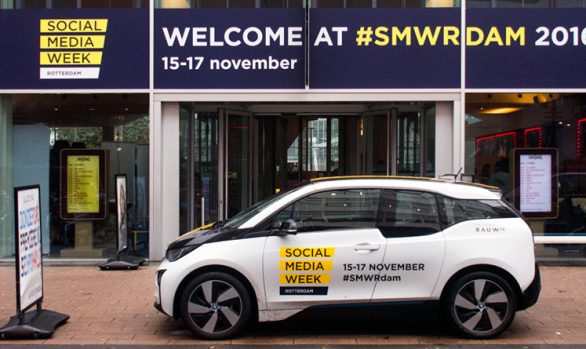 SocialMediaWeek Rotterdam raambelettering