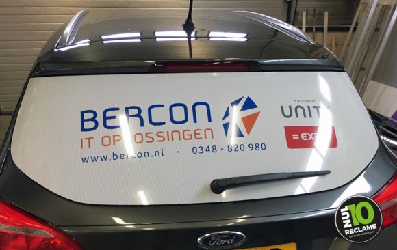 Bercon IT autobelettering Ford Focus onewayvision