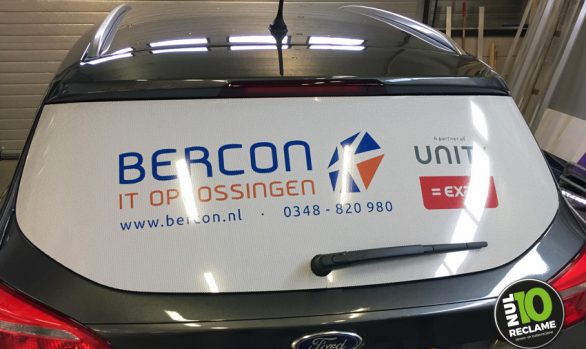 Bercon IT autobelettering Ford Focus onewayvision