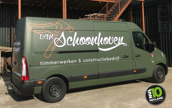 van Schoonhoven TC carwrap matgroen + belettering