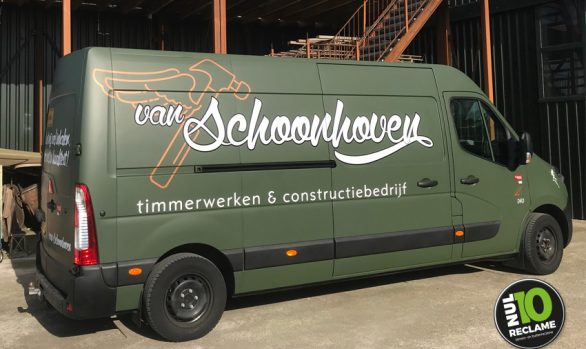van Schoonhoven TC carwrap matgroen + belettering
