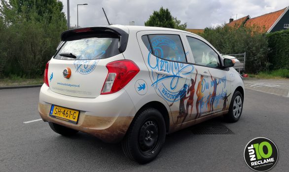 Beachclub Perry's carwrap / autobelettering Opel Karl