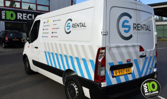 CS Rental Chaam autobelettering Renault Master