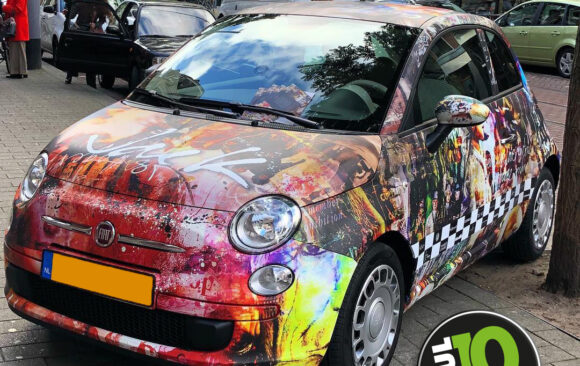 JacksArt / ArtShopRotterdam carwrap fullcolour (Fiat 500)