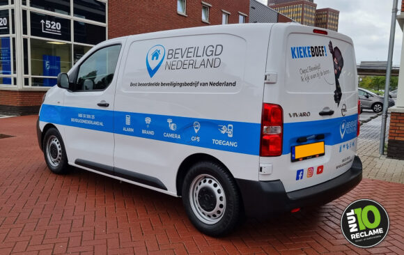 Beveiligd Nederland - Autobelettering (Opel Vivaro)