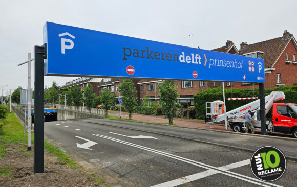 Parkeren Delft Prinsenhofgarage - Zeildoek Lichtbak XL dubbelzijdig